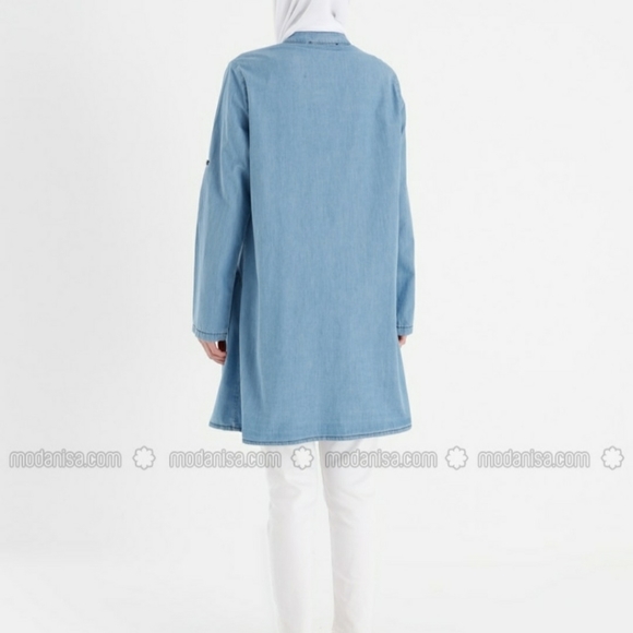 Blue crew neck Tunic - Picture 4 of 7